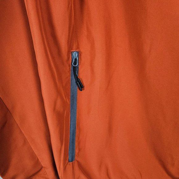 All In Motion Men Jacket Size Large Lightweight Water Repellent Rust/Orange Zip - Picture 3 of 9
